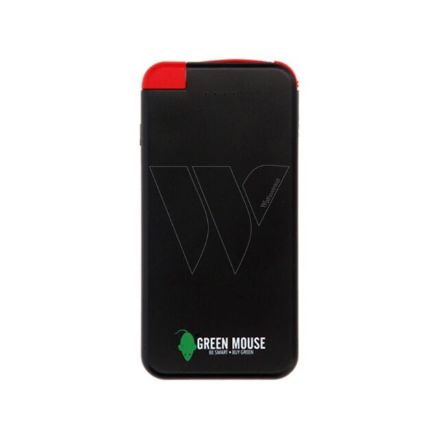 POWERBANK IPHONE IPAD ANDROID GREENMOUSE 5000MAH SVART | Beijerbygg Byggmaterial